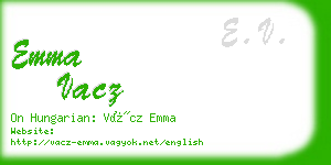 emma vacz business card